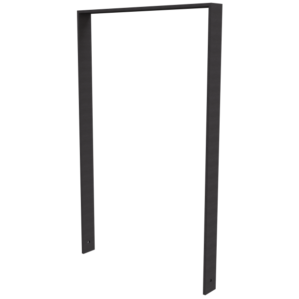 Lean-on hoop of flat bar steel | 80 x 12 mm | without cross bar | total width: 750 mm | hot-dip galvanized and coated DB 703